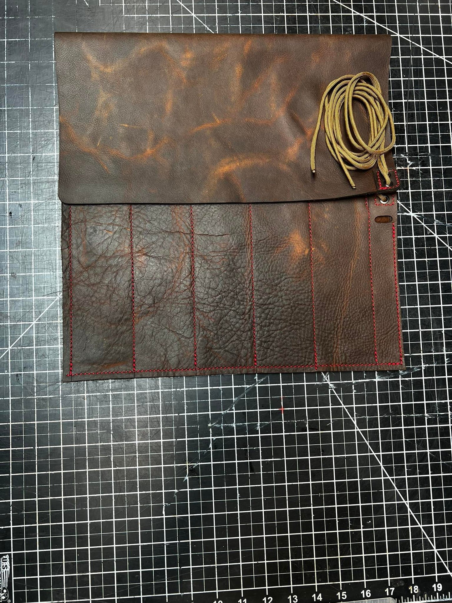 Knife Roll - 5 Pocket - Chocolate Sauce (V02)
