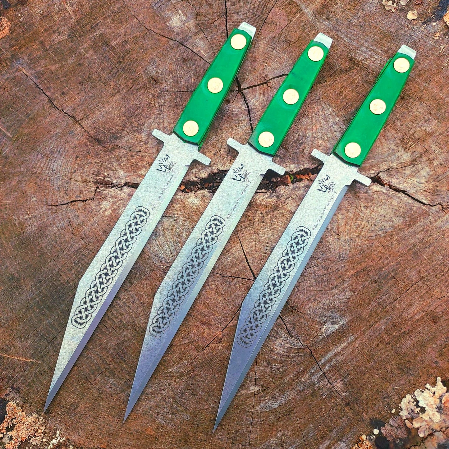 Baby Seax - Celtic Knotwork Set of 3