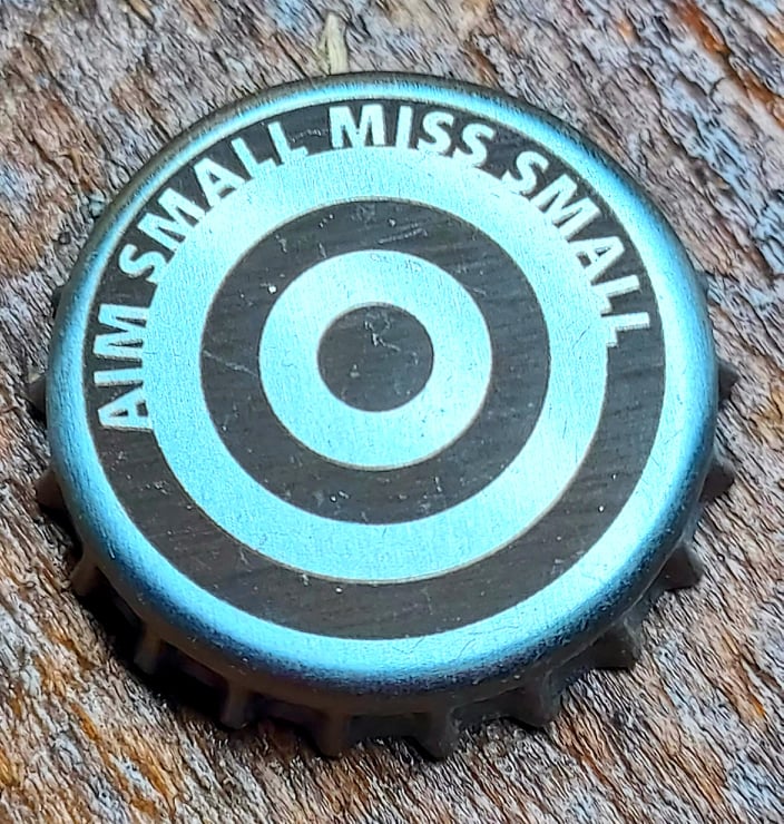 Bottle Cap Targets - Aim Small Miss Small - Set of 10