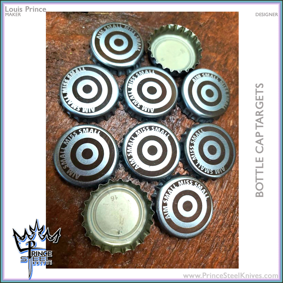 Bottle Cap Targets - Aim Small Miss Small - Set of 10