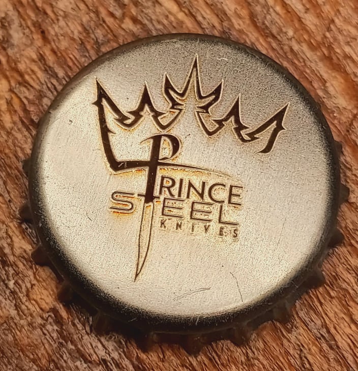 Bottle Cap Targets - Prince Steel Knives Crown - Set of 10